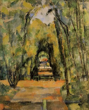 The Alley in Chantilly Paul Cezanne Wald Ölgemälde